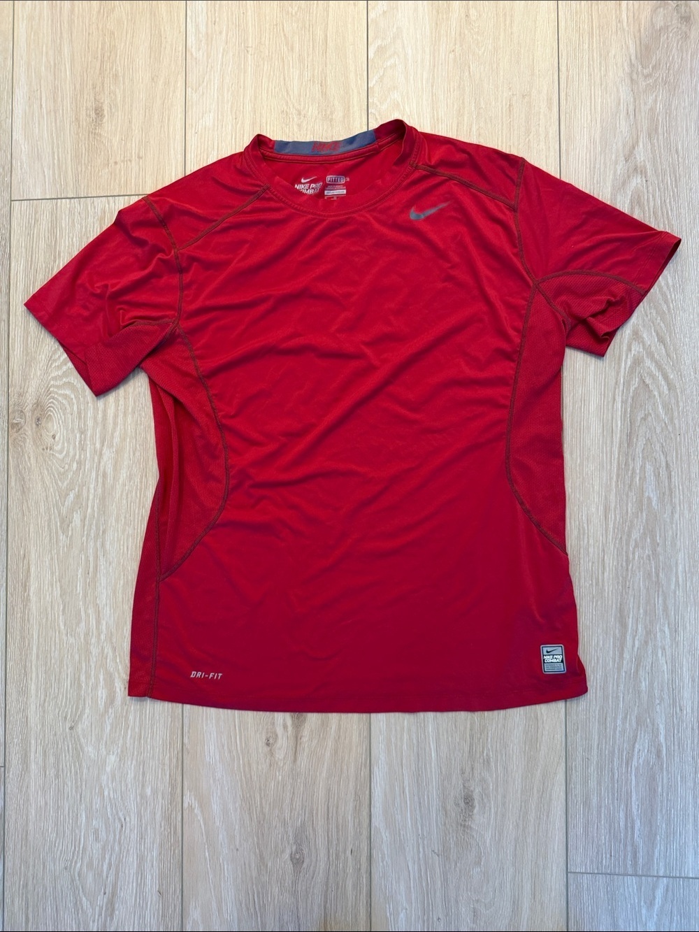 Nike Red Short Sleeve Dri-FIT Athletic Tee